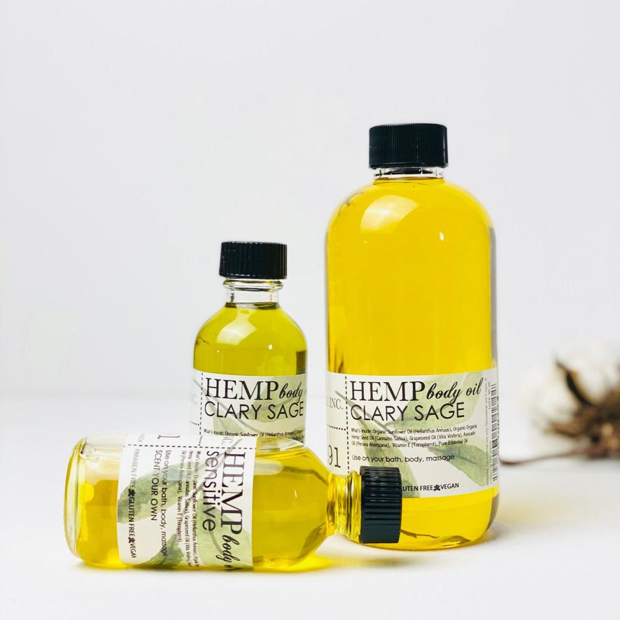 Hemp Bath & Body Oil Clary Sage